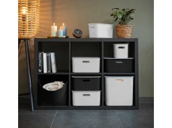 Sunware sigma home set van 3 cube boxen met deksel - black