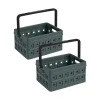 Sunware Square 24 liter set van 2 vouwkratten met handgreep
