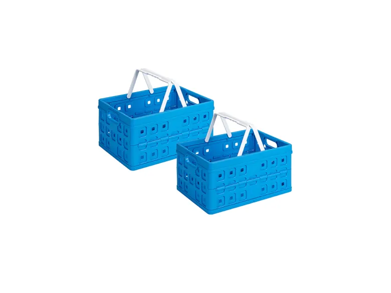 Sunware Square 32 liter vouwkrat met handgreep - Set van 2