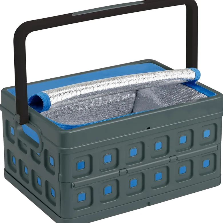 Sunware Square 24L vouwkrat met handgreep en koeltas - Anthracite