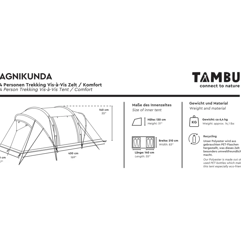 Tambu Agnikunda 4 Vis-à-Vis tunneltent