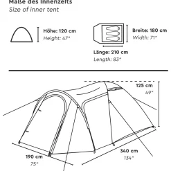 Tambu Akasa 3 koepeltent