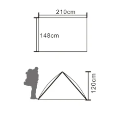 Tambu Barga strandtent - 210 x 148 cm