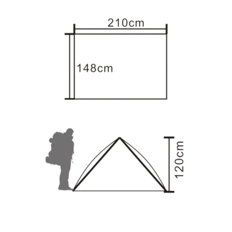 Tambu Barga strandtent - 210 x 148 cm