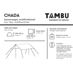 Tambu Chada tarp - 300 x 280 cm