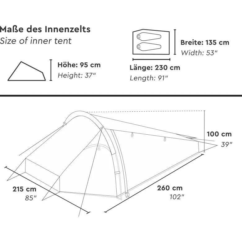 Tambu Chota 2 Black Coating trekkingtent