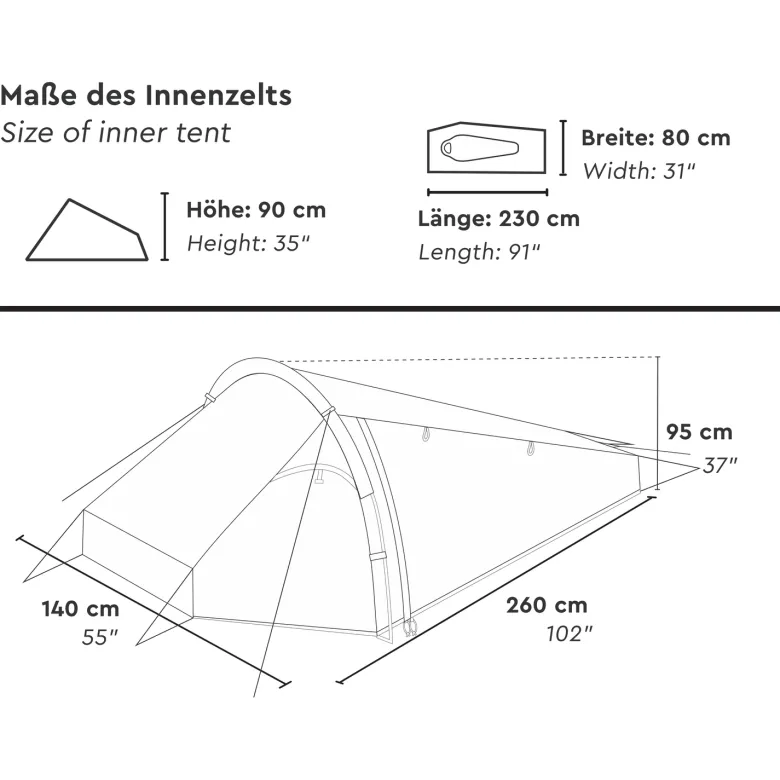 Tambu Chota 1 Black Coating trekkingtent