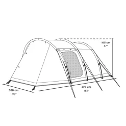 Tambu Durdanta 4-persoons tunneltent - Brown
