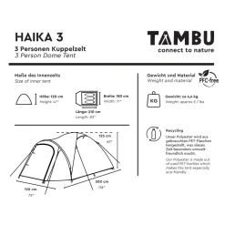 Tambu Haika 3 koepeltent
