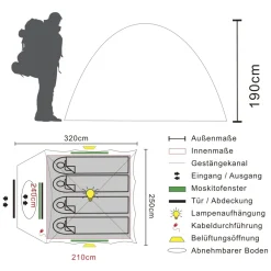 Tambu Hena 4 koepeltent