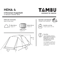 Tambu Hena 4 koepeltent