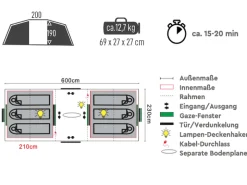 TAMBU Mandapa 6 Vis-à-Vis tunneltent