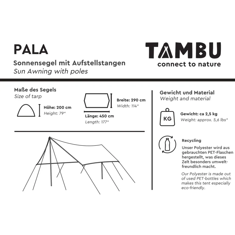 Tambu Pala tarp - 450 x 290 cm