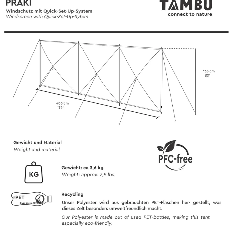 Tambu Praki windscherm
