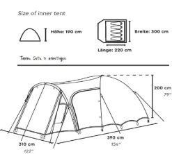 Tambu Setu 5-persoons koepeltent