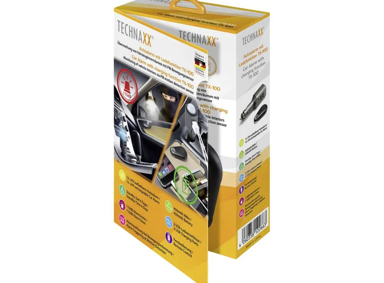 Technaxx TX-100 autoalarm met oplaadfunctie