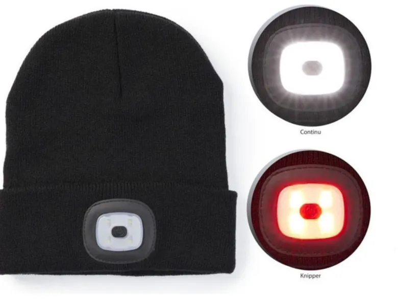 Technosmart muts met LED verlichting - Black