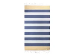 The One Towelling Marine Hamamdoek - Navy Blue/Gold