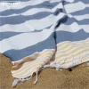 The One Towelling Marine Hamamdoek - Navy Blue/Light Blue