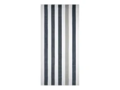 The One Towelling Stripe Handdoek - Anthracite/Light Grey