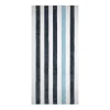 The One Towelling Stripe Handdoek - Anthracite/Light Blue