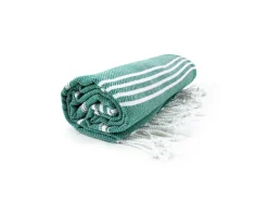 The One Towelling Sultan Hamamdoek - Petrol/White
