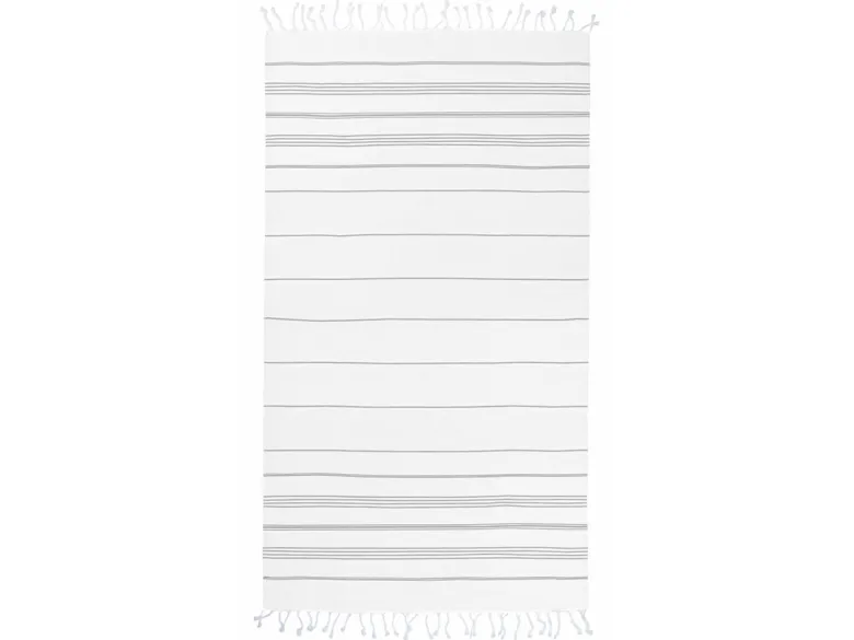 The One Towelling Sultan Hamamdoek - White/Grey