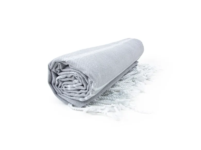 The One Towelling Sultan Hamamdoek - Light Grey/White