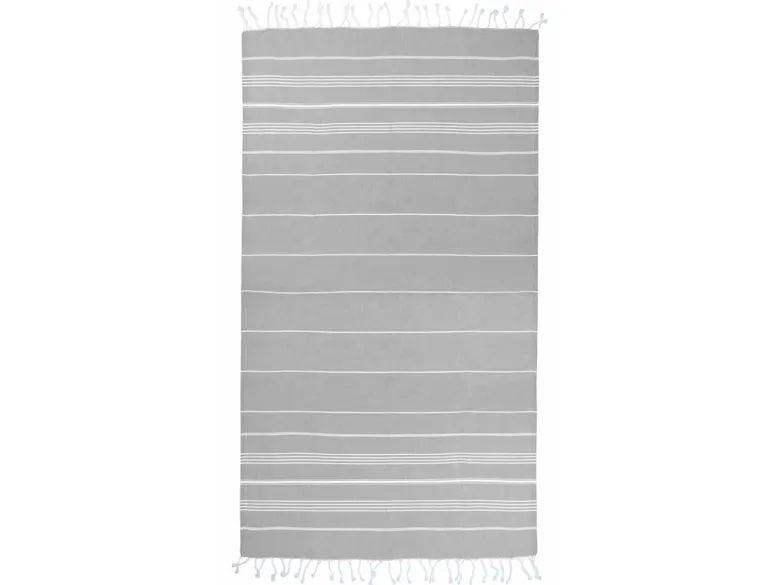The One Towelling Sultan Hamamdoek - Light Grey/White
