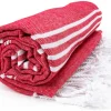 The One Towelling Sultan Hamamdoek - Red/White