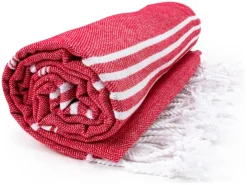 The One Towelling Sultan Hamamdoek - Red/White