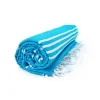 The One Towelling Sultan Hamamdoek - Turquoise/White