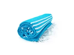 The One Towelling Sultan Hamamdoek - Turquoise/White
