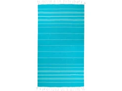 The One Towelling Sultan Hamamdoek - Turquoise/White