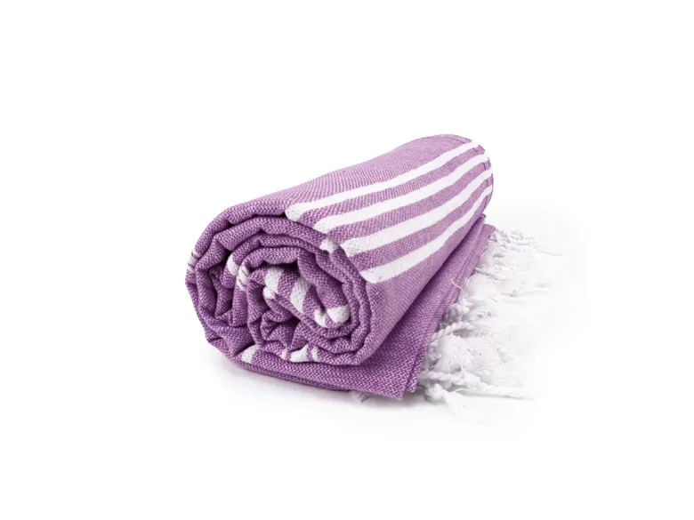 The One Towelling Sultan Hamamdoek - Purple/White