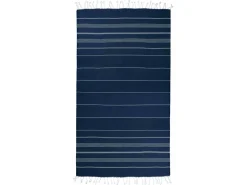 The One Towelling Sultan Hamamdoek - Navy Blue/White