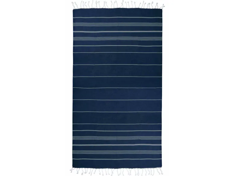 The One Towelling Sultan Hamamdoek - Navy Blue/White