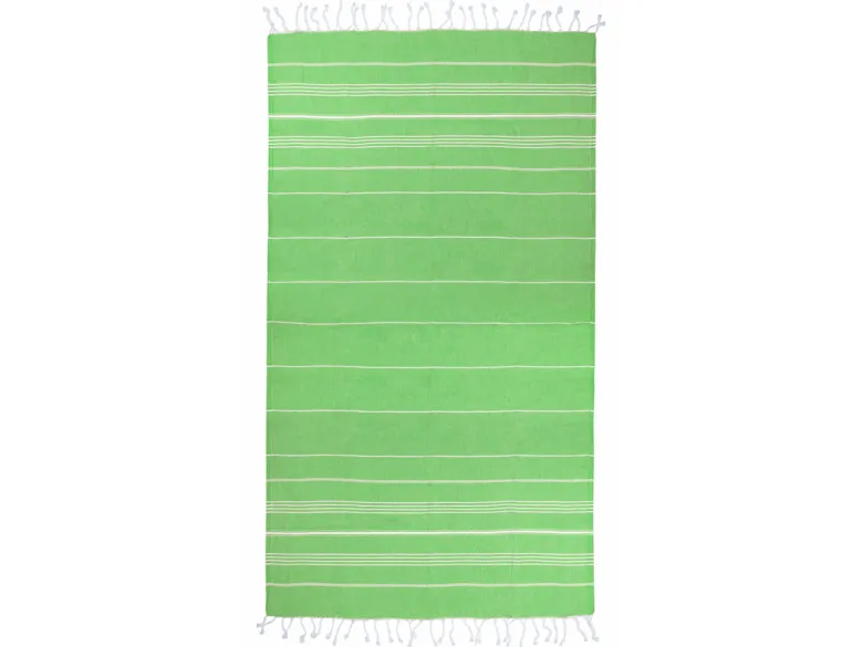 The One Towelling Sultan Hamamdoek - Lime Green/White