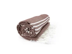 The One Towelling Sultan Hamamdoek - Brown/White