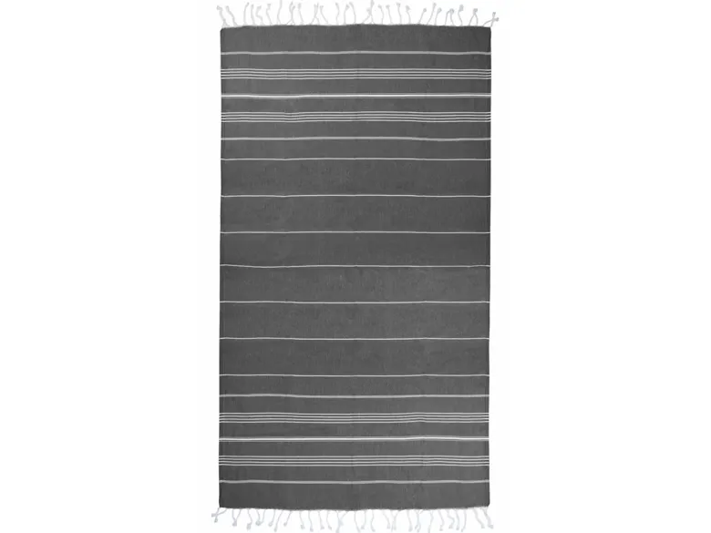 The One Towelling Sultan Hamamdoek - Anthracite/White