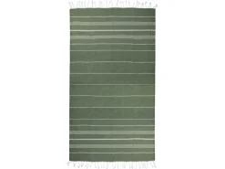 The One Towelling Sultan Hamamdoek - Olive Green/White
