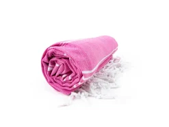The One Towelling Sultan Hamamdoek - Pink/White