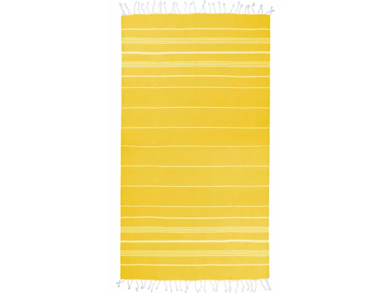 The One Towelling Sultan Hamamdoek - Yellow/White