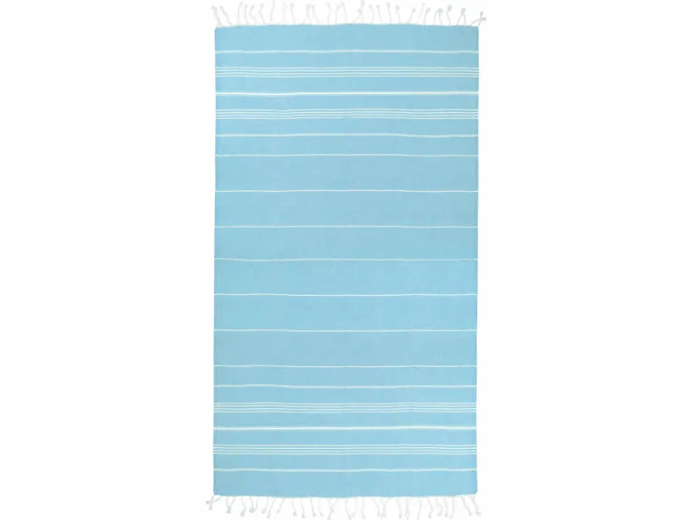 The One Towelling Sultan Hamamdoek - Light Blue/White