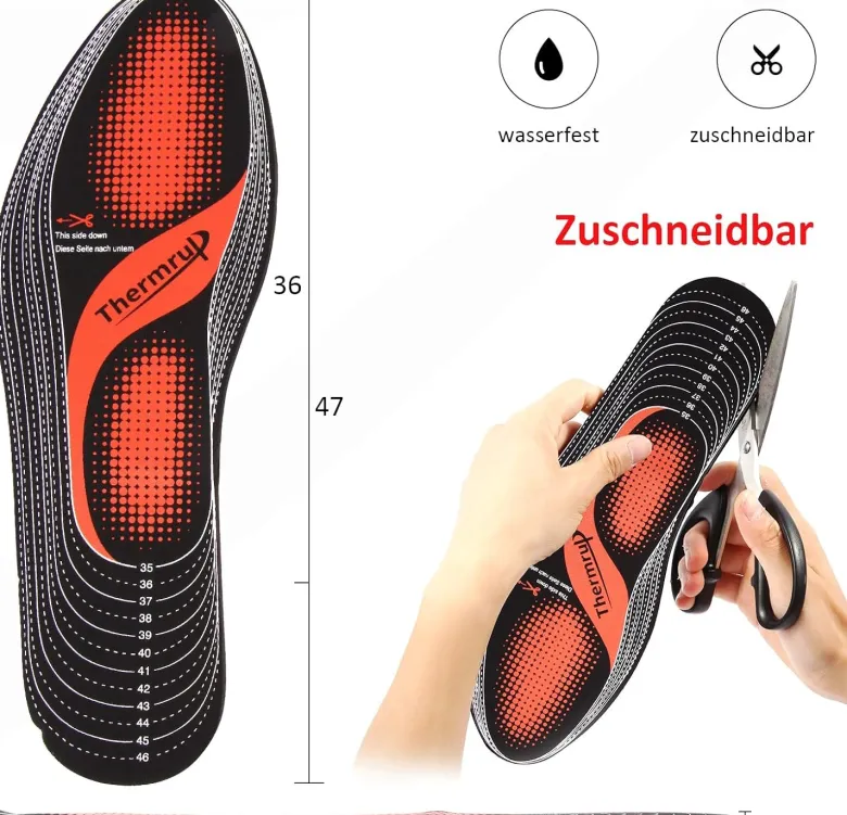 Thermrup verwarmde inlegzolen - Maat 35-48