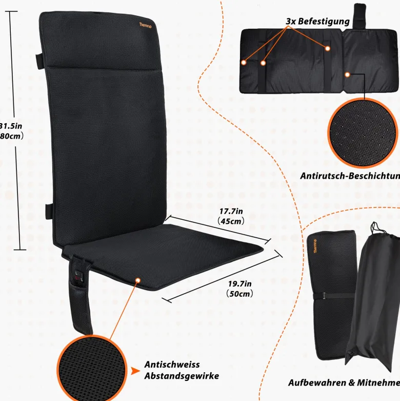 Thermrup XL verwarmd zitkussen - 50 x 125 cm