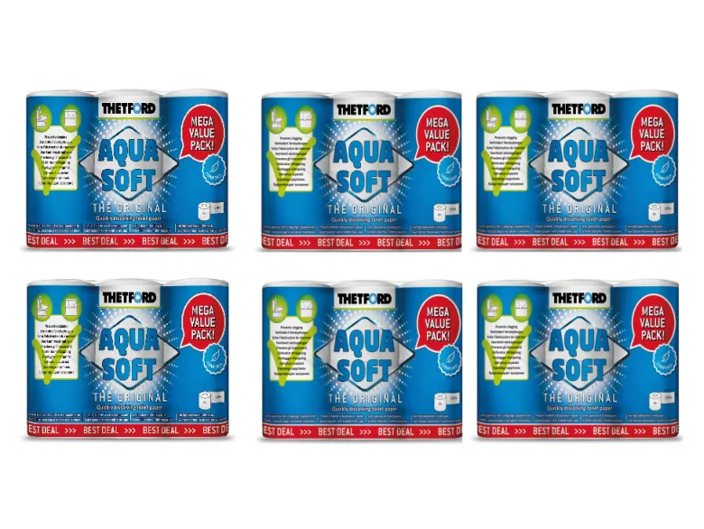 Thetford Aqua Soft Promo sixpack toiletpapier - set van 6