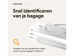 Thousandtravelmiles aluminium bagagelabels - Set van 5