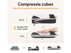 Thousandtravelmiles Black Packing Cubes - Set van 6