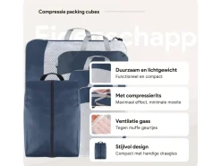 Thousandtravelmiles Blue Packing Cubes - Set van 6
